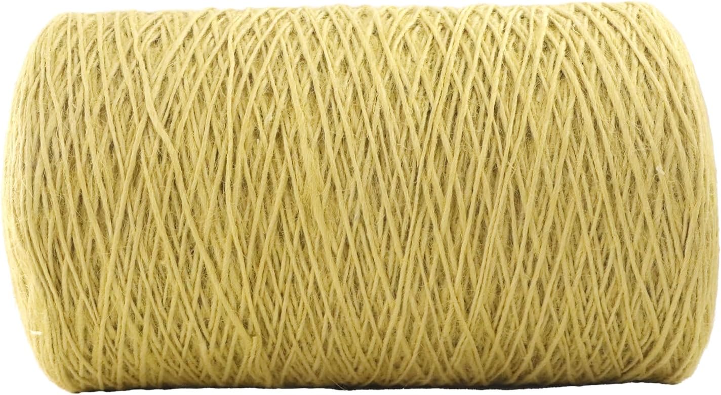 1mm x 1000 Feet Yellow Jute Rope, Twine for Gardening Tomato Climbing Plant Tie Floristry Crafts Gift Wrapping Packing Decor
