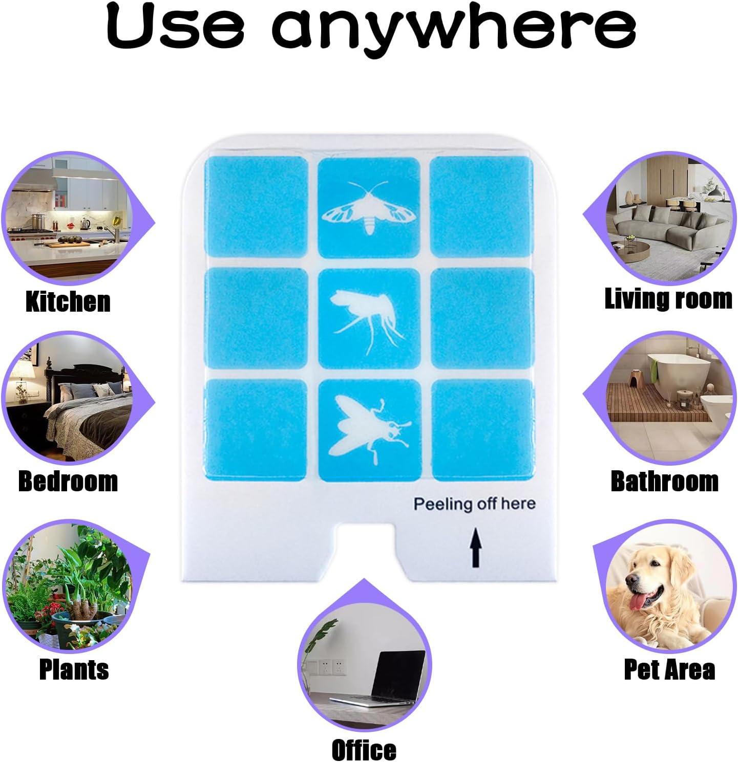 21 Pcs Refill Glue Cards Compatible with Safer Home SH502, SH503 Indoor Fly Trap DT3005W Plug-in Bug Light for Flies, Fruit Flies, Moths, Gnats, and Other Flying Insects