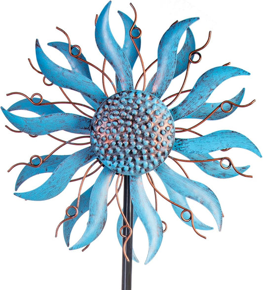 Wind Spinner Outdoor Decoration, 57”H*13”D Wind Sculptures Metal Yard Art Windmill, Pinwheels for Yard and Garden