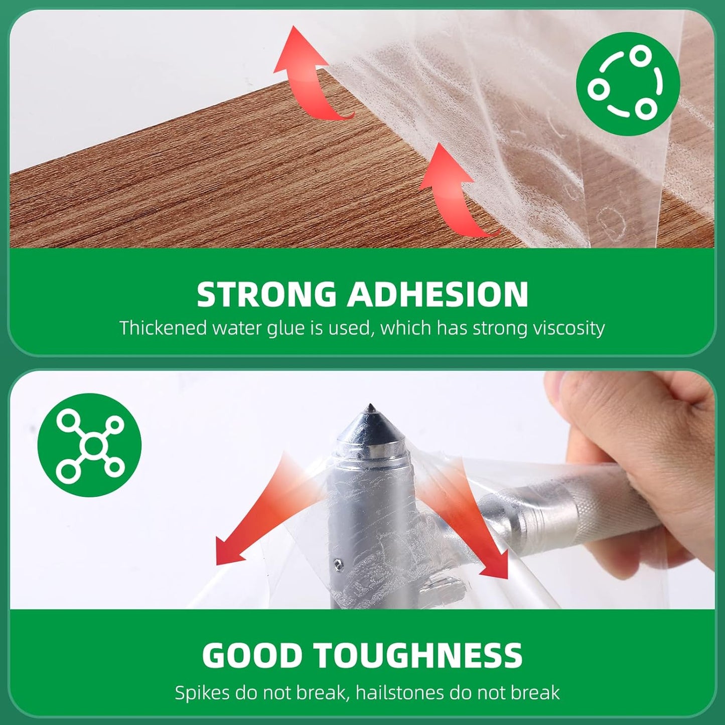Greenhouse Repair Tape, 6.3 mil Thickness Greenhouse Plastic Tape, Clear UV Resistant Greenhouse Sheeting Coverings Film Tape(4inX213ft)