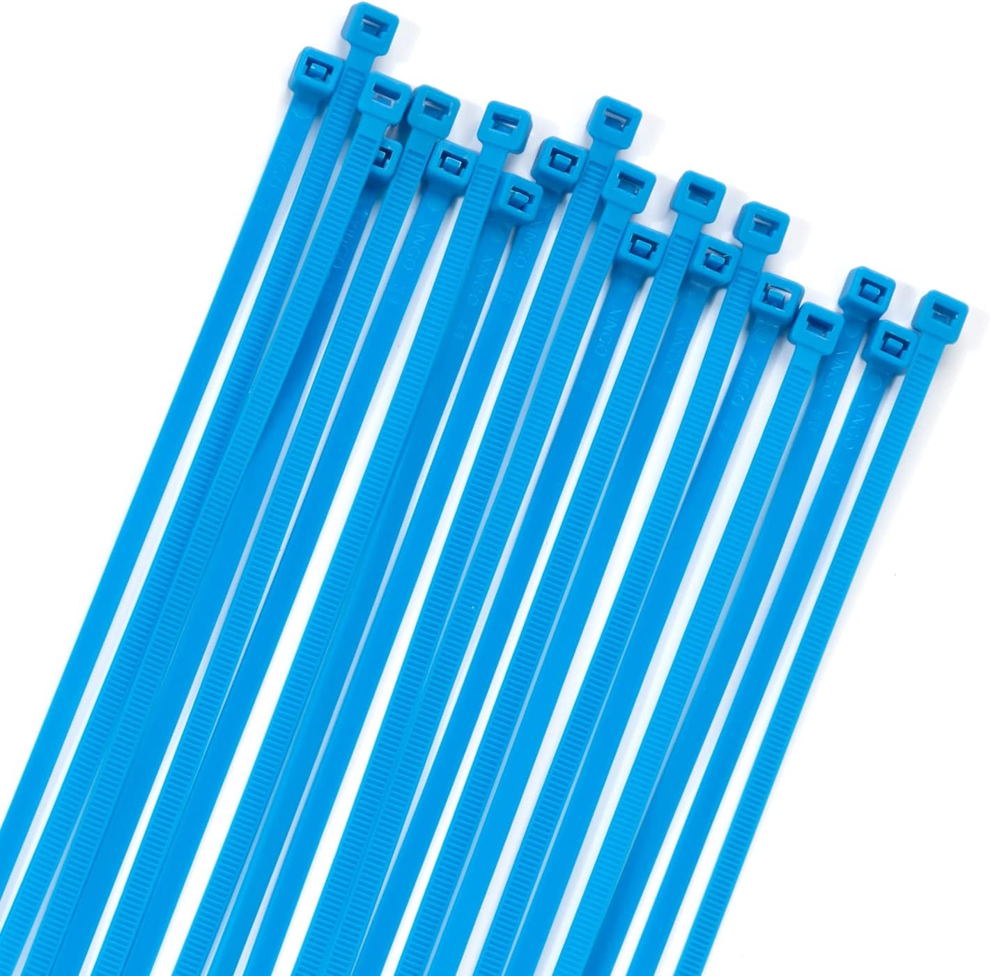 XINGO 100PCS Cable Zip Ties Heavy Duty, Premium Nylon Plastic Wire Ties with 50 Pounds Tensile Strength, Self-Locking Black Nylon Zip Ties for Indoor and Outdoor (6 inch, Blue)