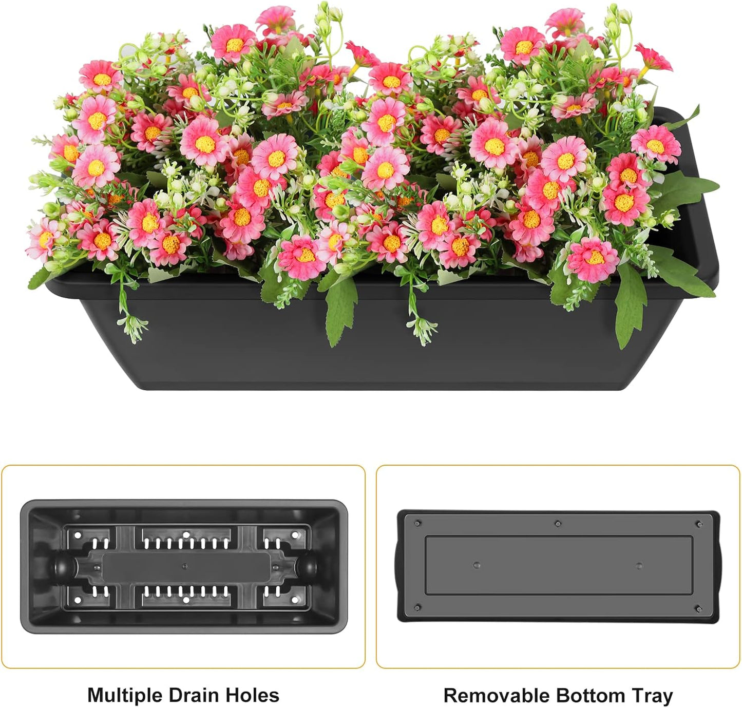 3 Tier Vertical Garden Planter Small Raised Garden Bed Freestanding Plastic Raised Planter Boxes Herb Planter Stand with Removable Tray for Indoor Outdoor Herbs Flowers Vegetables Plants Grey