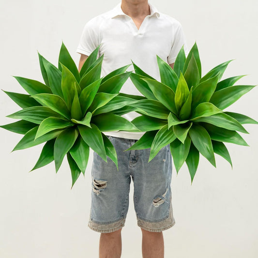 Artificial Agave Plants,Large UV Resistant Fake Agave Planters for Indoor and Outdoor Decorating Artificial Plants for Outdoors Plants(2Pack, 22")