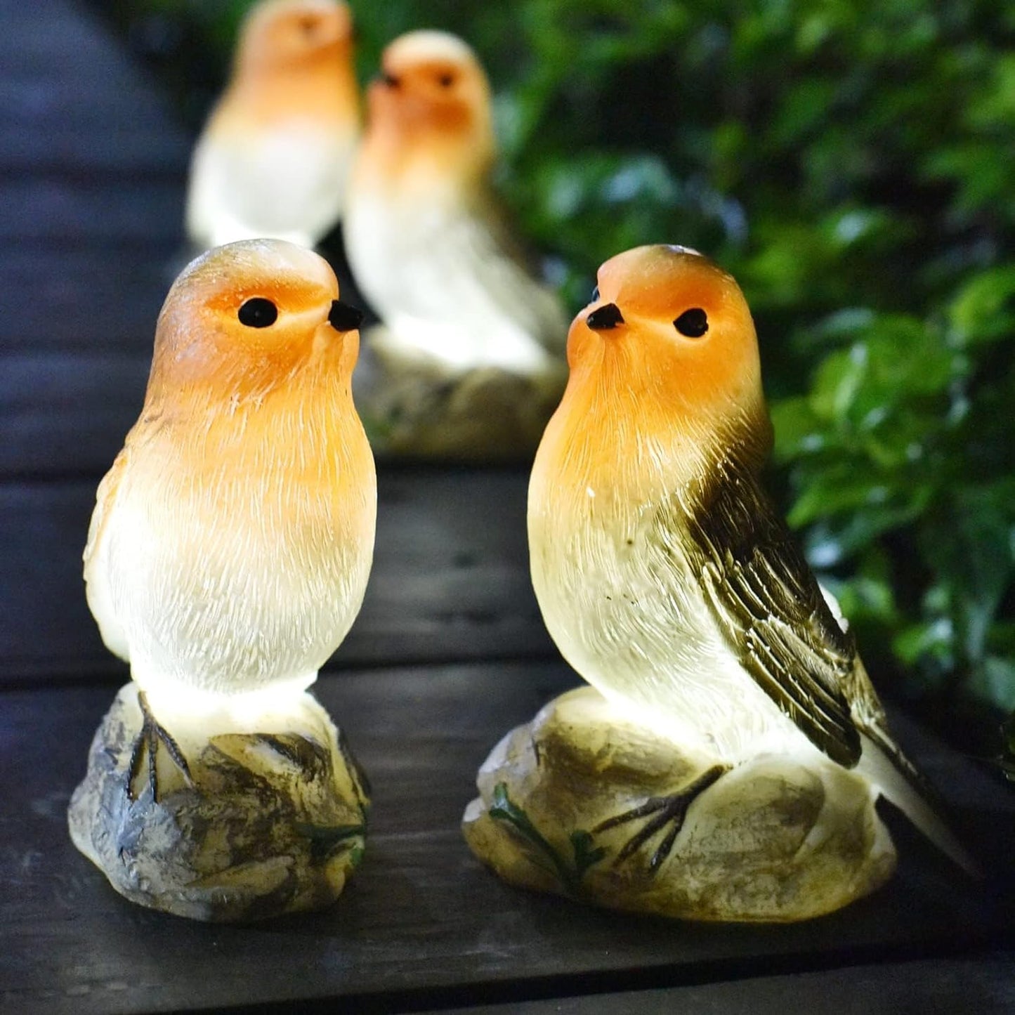 Solar Garden Outdoor Statues Bird Lights, Cute Birds Garden Decor for Outside, Christmas Birthday Gifts Stocking Stuffers Housewarming Gifts Yard Decoration for Women, Mother and Grandma