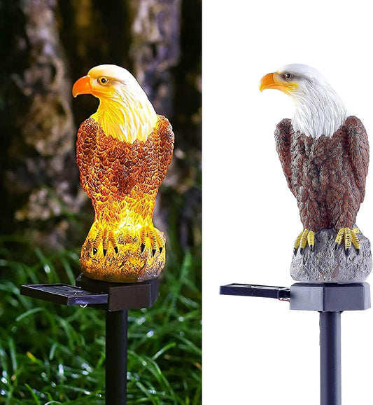 Eagle Figurine Garden Solar Stake Light Solar Eagle Lights Outdoor Decorative Bright Light Eagle Statue for Garden, Lawn, Patio, Yard Decoration.