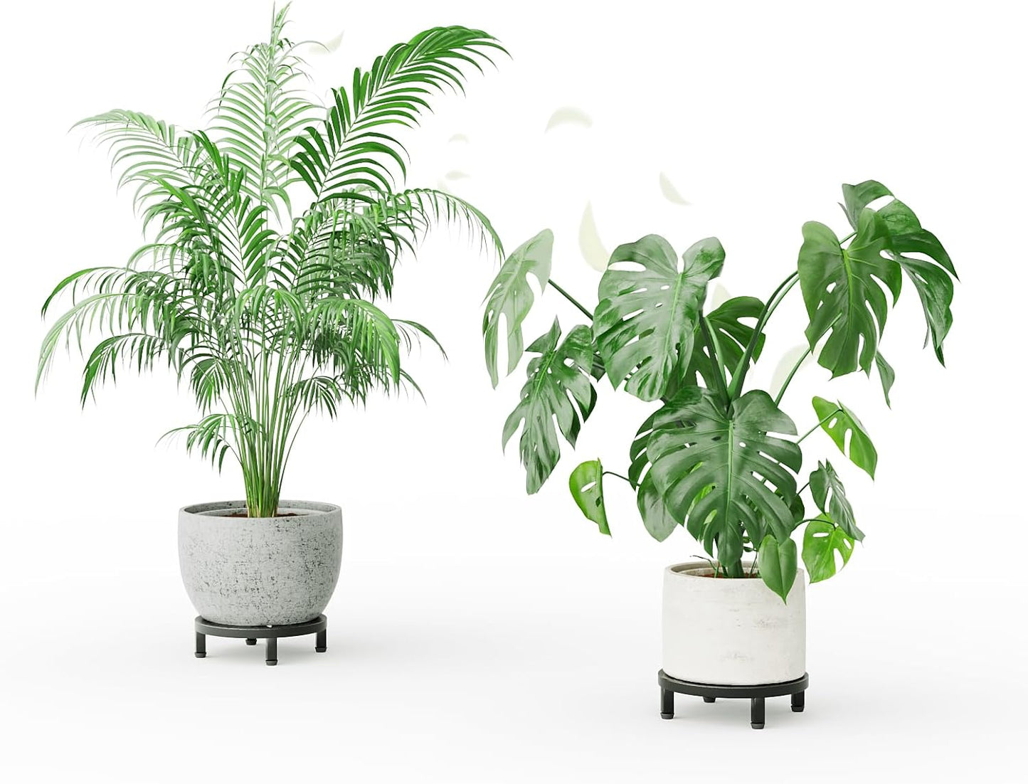 Zhongma 2 Pack 8.7" Sturdy Potted Plant Stand Flower Pot Holder Heavy Duty Construction, Low Plant Stand for Home Indoor and Outdoor, Sturdy plant riser and saucer without Installation Required