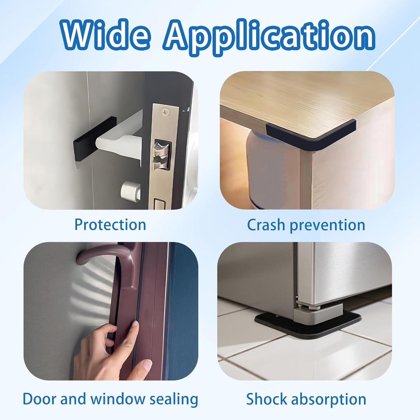 Black Adhesive Rubber Strip, 1/8 (.125)" Thick X 2" Wide X 10'Long, Solid Rubber Roll with Self Adhesive for Anti-Slip, Anti-Vibration, DIY Gaskets, Crafts, Sealing, Supports, Protection