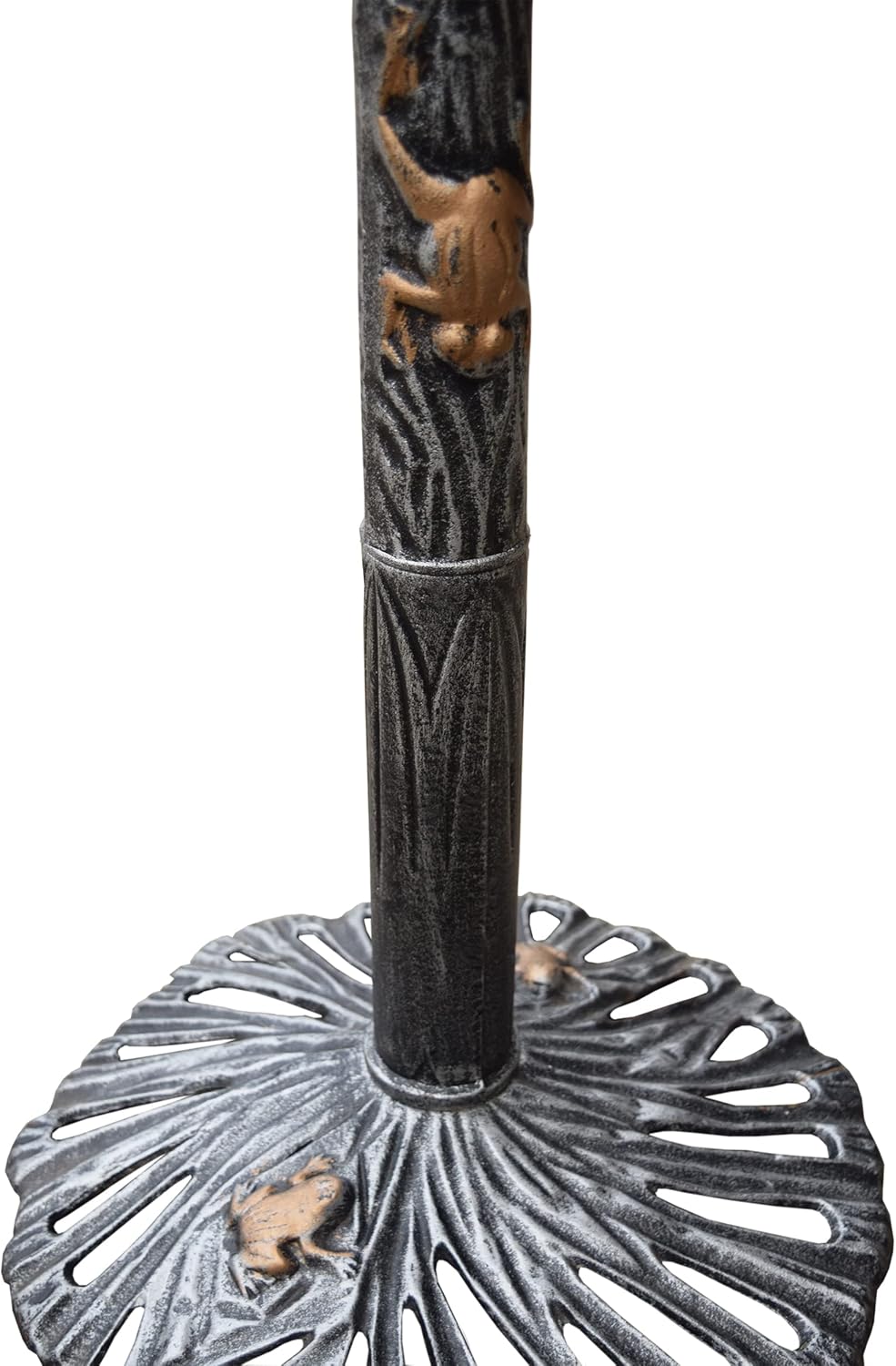 Oakland Living 5065AP Antique Pewter Sunflower Design Aluminum Birdbath, Silver