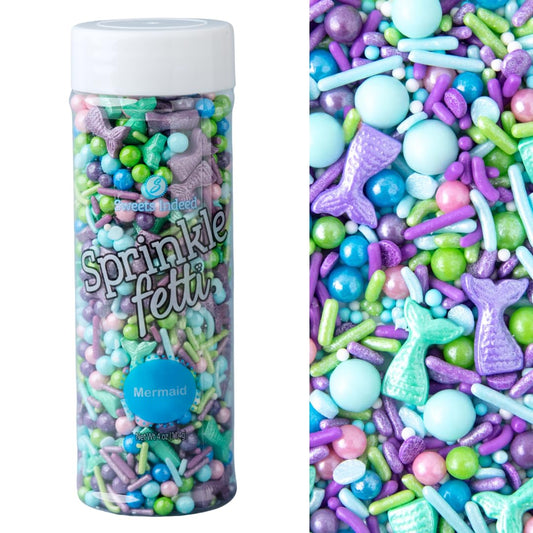 Sweets Indeed Sprinkles, Mermaid Edible Sprinkle Mix, Perfect for Cake Decorations, Baking, Ice Cream, Cookies, Cupcake Topper