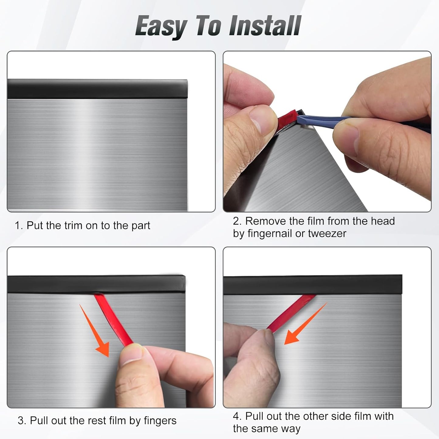 Edge Trim, 3/32" Rubber Edge Trim, Flexible Self Adhesive U Channel Edge Trim, Edge Protector for Sharp Edge, Sheet Metal and Car Doors, Peel and Stick Auto Door Guard, Black Color, 20Ft