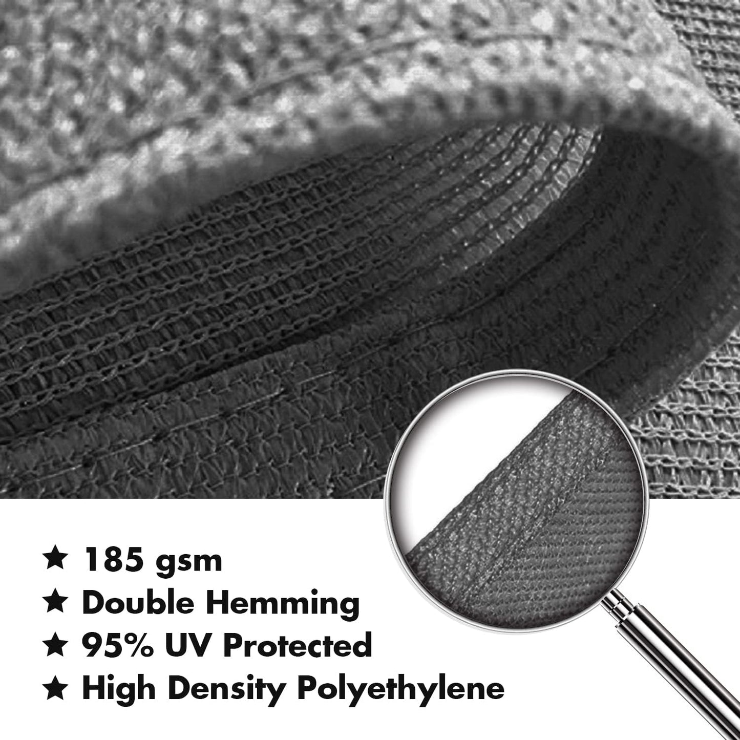KANAGAWA 14'X22' Dark Gray Custom Size Sun Shade Sail Rectangle UV Block Canopy Cover for Patio Backyard Lawn Garden Outdoor (Customized Available)