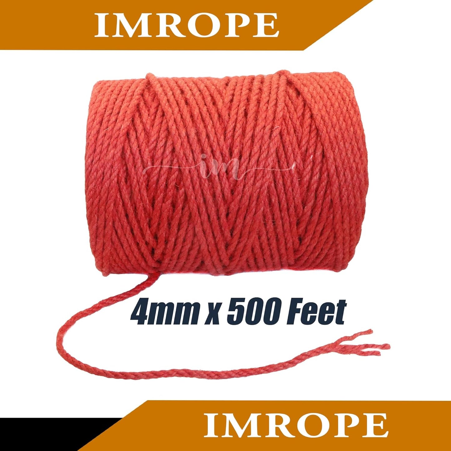 4mm x 500 Feet Red Jute Rope, Twine for Gardening Tomato Climbing Plant Tie Floristry Crafts Gift Wrapping Packing Decor