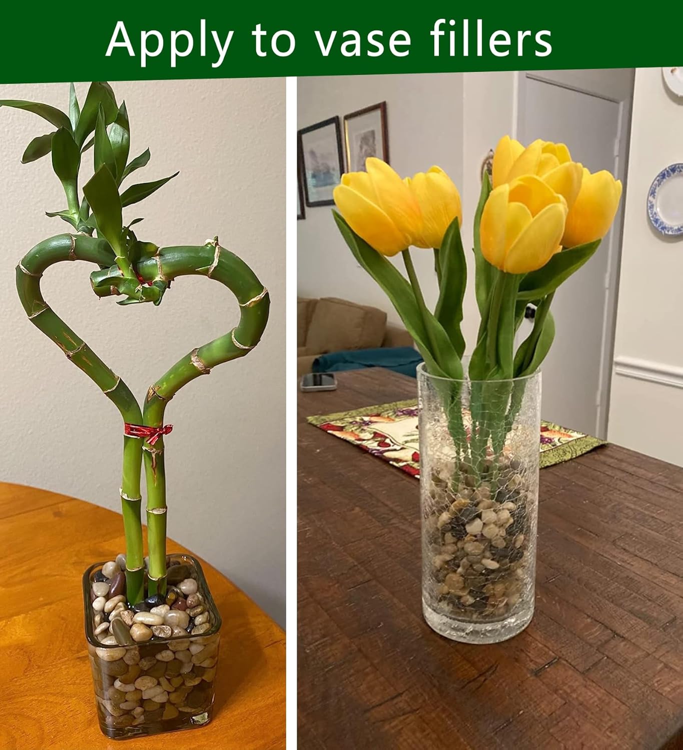 Voulosimi 40 LBS River Rock Stones, Natural Decorative Polished Mixed Pebbles Gravel,Outdoor Decorative Stones for Plant Aquariums, Landscaping, Vase Fillers