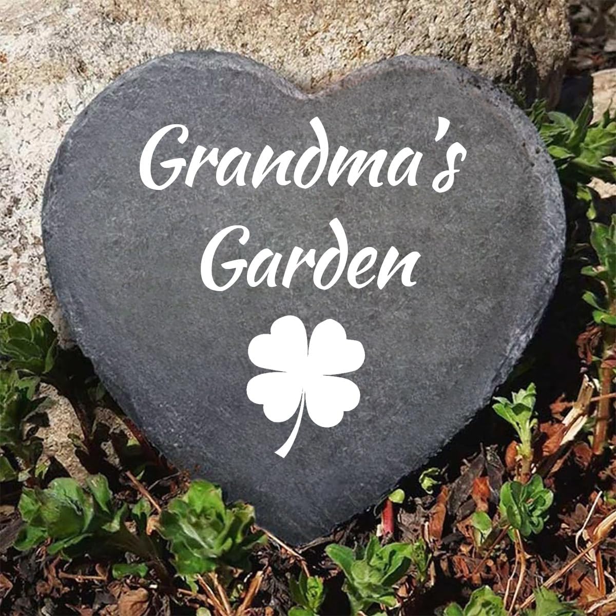 Personalized Decorative Garden Stones Customized with Any Message and Pattern, Custom Heart Shaped Memorial Stones Welcome Stones 8x8 for Housewarming,Memorial Gifts and Special Day Gifts