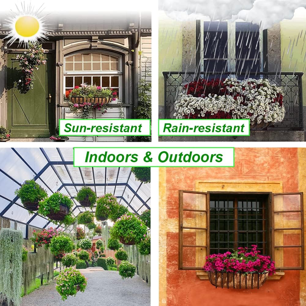 EROCK 2PCS Coco Liner Trough Coco Liner for Planters, 24/30/36/48 inch Half Moon Shape Trough Coco Coir Coconut Fiber Replacement Liner for Window Box, Wall Trough Planter (36inch-2pcs)