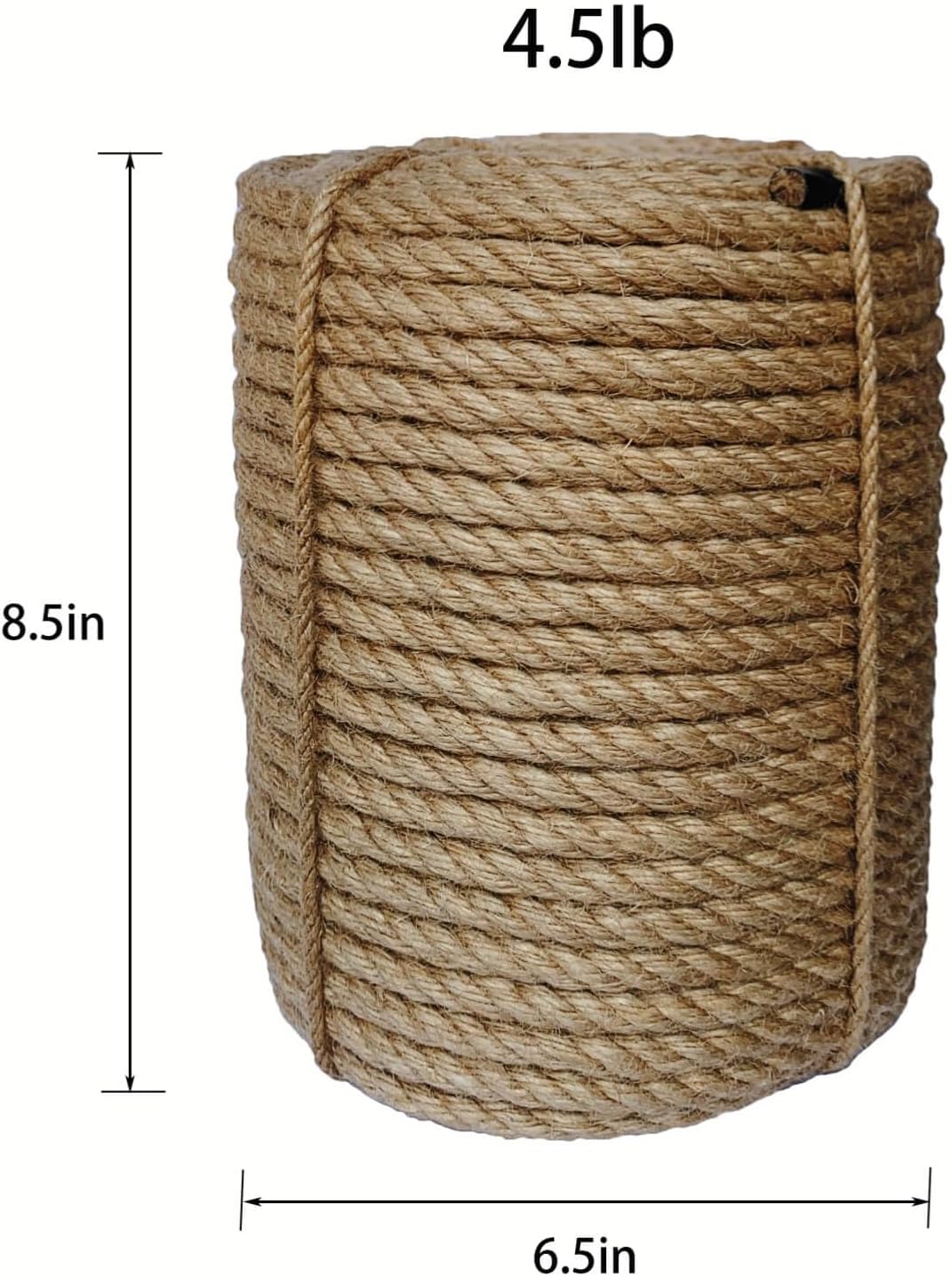 Jute Rope 10mm, 164 Feet 4.5lb Thick Garden Jute Twine String for DIY Cat Scratcher, Gardening, Bundling and Wall Hanging Craft Decorative (Brown)