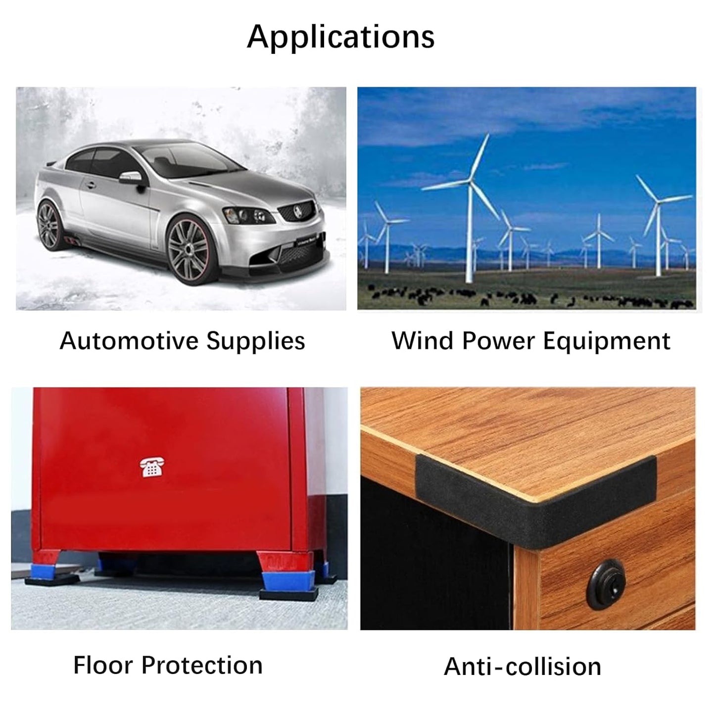 Solid Rubber Strips 1/8 (.125)" Thick X 2" Wide X 10'Long, Solid Rubber Sheet for Anti-Slip Pads, Flooring, Seals, Crafts, Anti-Vibration, Gaskets DIY