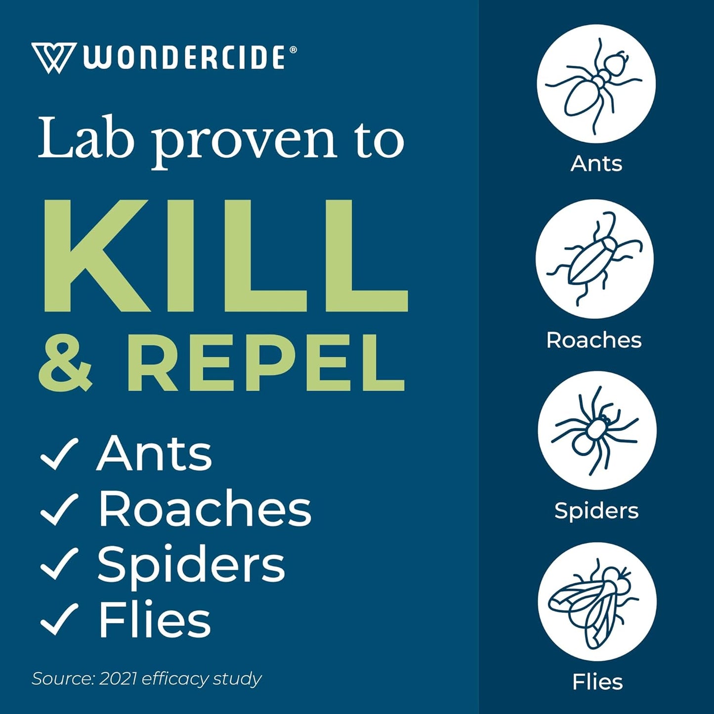 Wondercide - Indoor Pest Control Spray for Home and Kitchen - Ant, Roach, Spider, Fly, Flea, Bug Killer and Insect Repellent - with Natural Essential Oils - Pet and Family Safe — Rosemary 128 oz