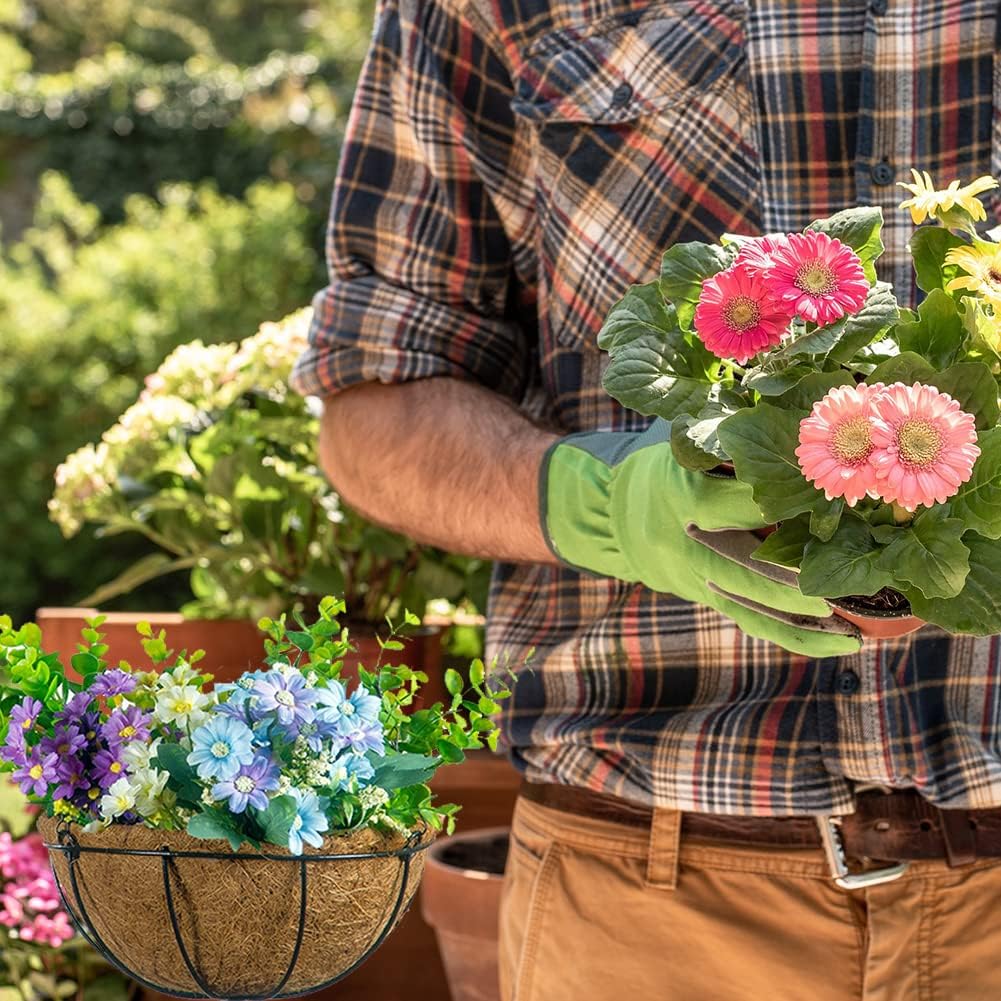 2PCS Hanging Basket Liners Coco Liner 10 Inch Round Coconut Coir Basket for Plants Replacement for Hanging Basket 100% Natural Coconut Fiber Plant Basket Liner for Garden Planter Flower Pot
