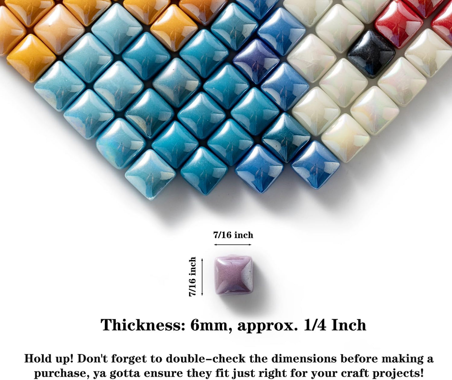 Lanyani 1.7 Pounds/350 Pieces Vibrant Glass Mosaic Tiles Assortment for Crafts, Colorful Glossy Stone Glass Tiles Pieces Bulk for Mosaic Art Craft Home Garden Decoration