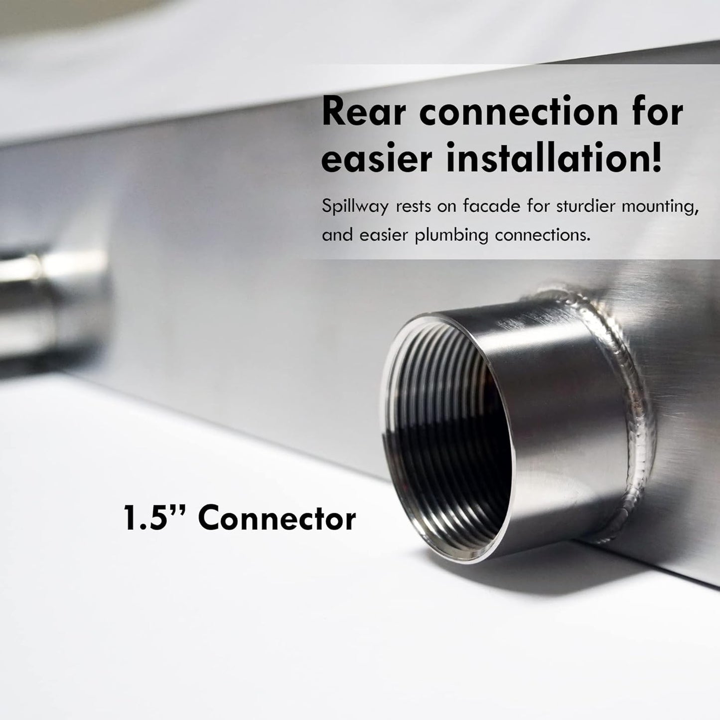 HALF OFF PONDS Steel Elegance 12" Stainless Steel Spillway - STE12-HOP