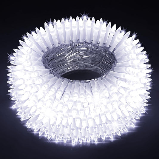 180 LED 59ft Christmas String Lights Indoor Outdoor, 8 Modes Christmas Fairy Lights with Timer & Momory, IP44 Waterproof Christmas Tree Lights for Xmas Patio Yard Fence Balcony Garden (Cool White)