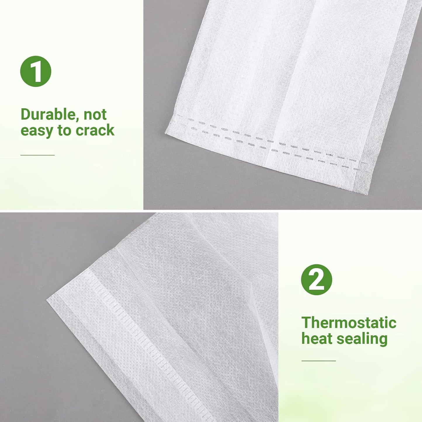 GREANER Biodegradable Seed Nursery Bags - 6.6x7.8 inches, 100PCS Non-Woven Plants Grow Bags for Vegetables, Fabric Seedling Pots Plants Pouch for Flower Fruit Tree, Garden Agricultural Supply