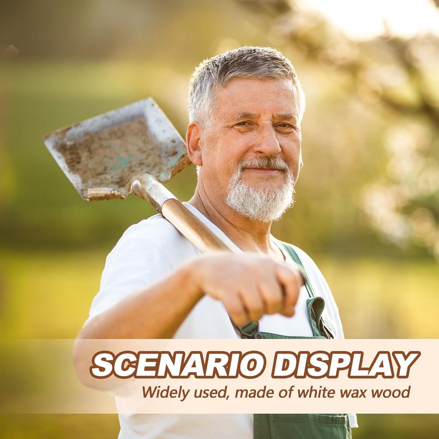 4 Pcs Wooden Shovel Handle Ash Replacement Handle for Long D Handle Shovels Replacement Tool Handle