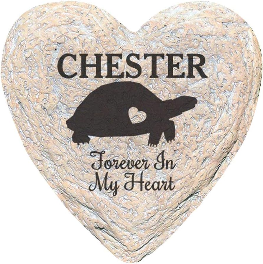 GiftsForYouNow Engraved Assorted Animals with Heart Memorial Heart Garden Stone, Turtle My