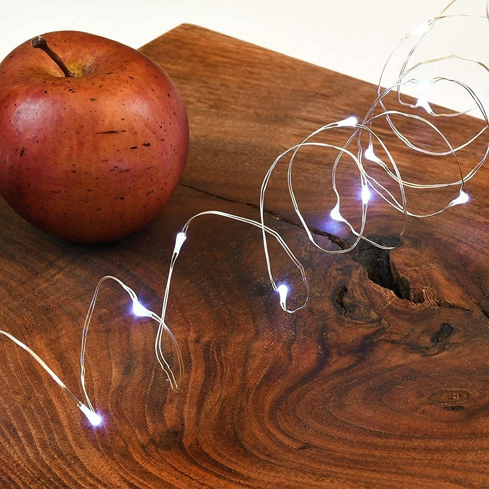 2 Pack Solar Powered Fairy String Lights Outdoor Waterproof 8 Modes Twinkle Christmas Decorations Lights, Each 33ft-100LED, 40ft-120LED, 66ft-200LED, 80ft-240LED, (White, 66)