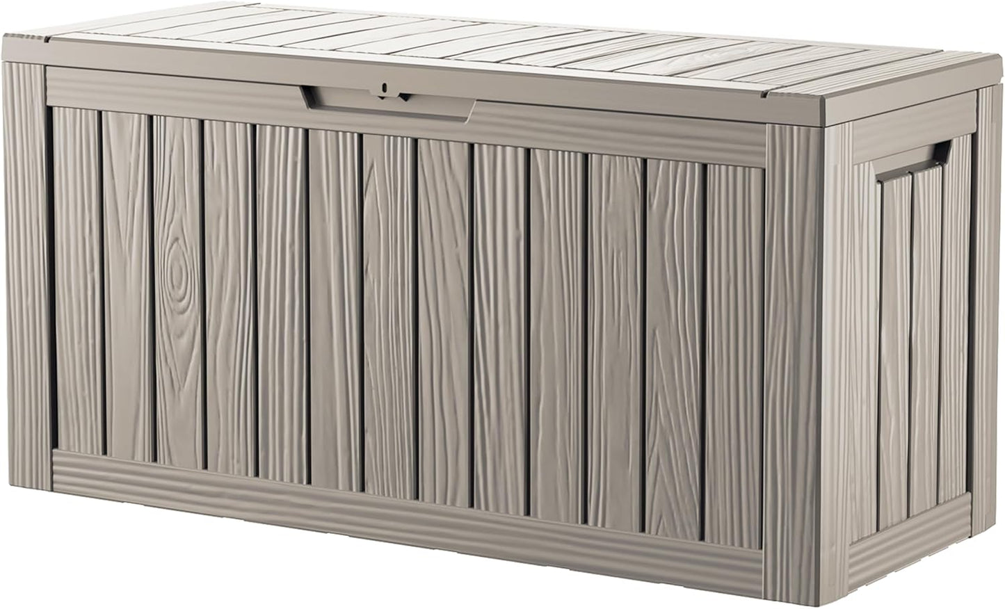 80 Gallon Double-Wall Resin Deck Box - Lockable Waterproof Outdoor Storage Box, 515lbs Capacity & Doubles as Seating for Patio Furniture - Garden Tools, Pool Accessories (Brown)