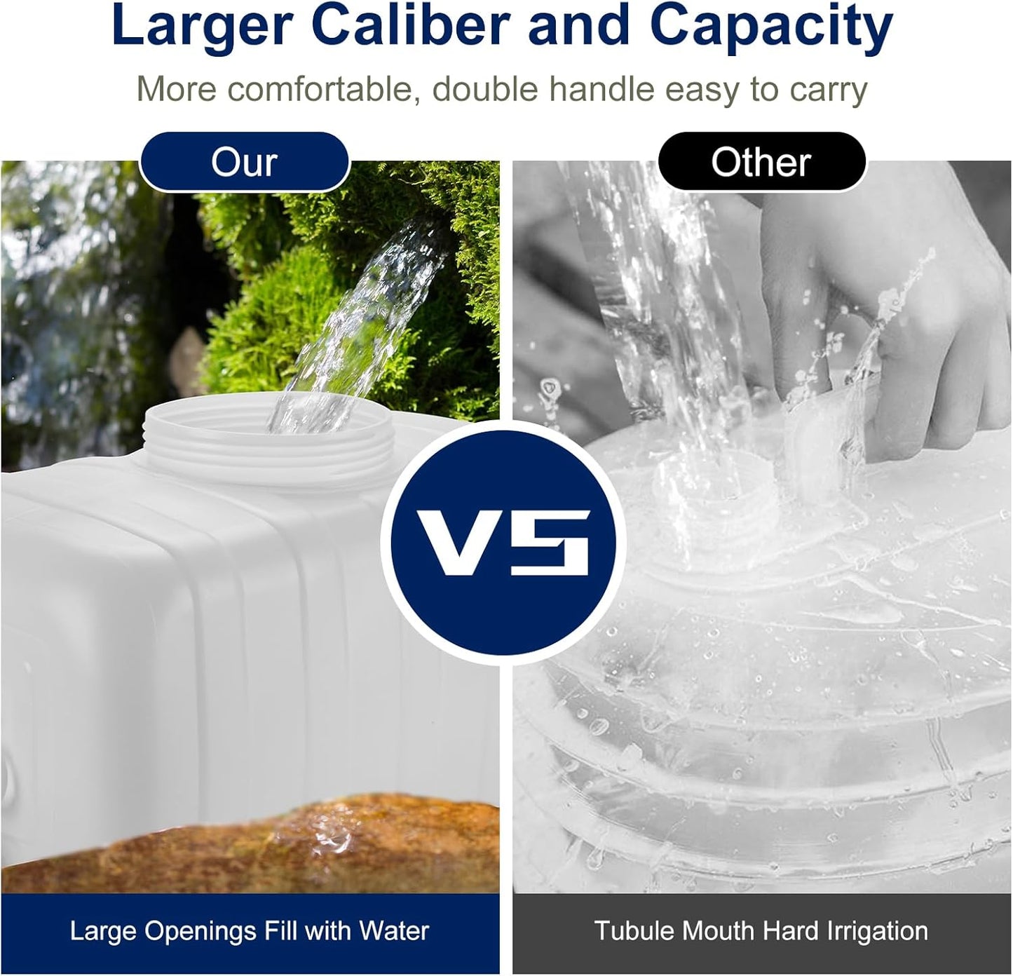 13.2 Gallon Water Tank with Faucet, Water Storage Container for Camping, Portable First Aid Water Storage for Outdoor Hiking, RV, Autonomous Driving Tour, 23.6 x 13 x 13.7in