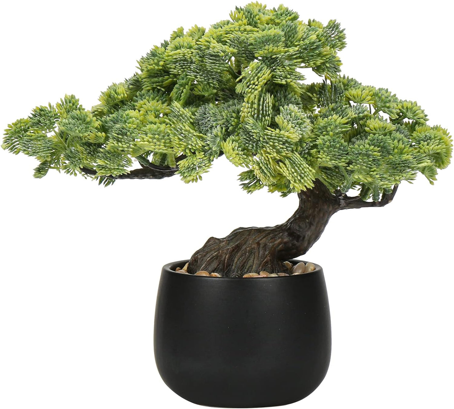 Artificial Bonsai Tree Juniper Faux Plants Indoor Fake Plants Decor with Black Ceramic Pots for Home Table Office Desk Bathroom Shelf Bedroom Living Room Farmhouse Decorations