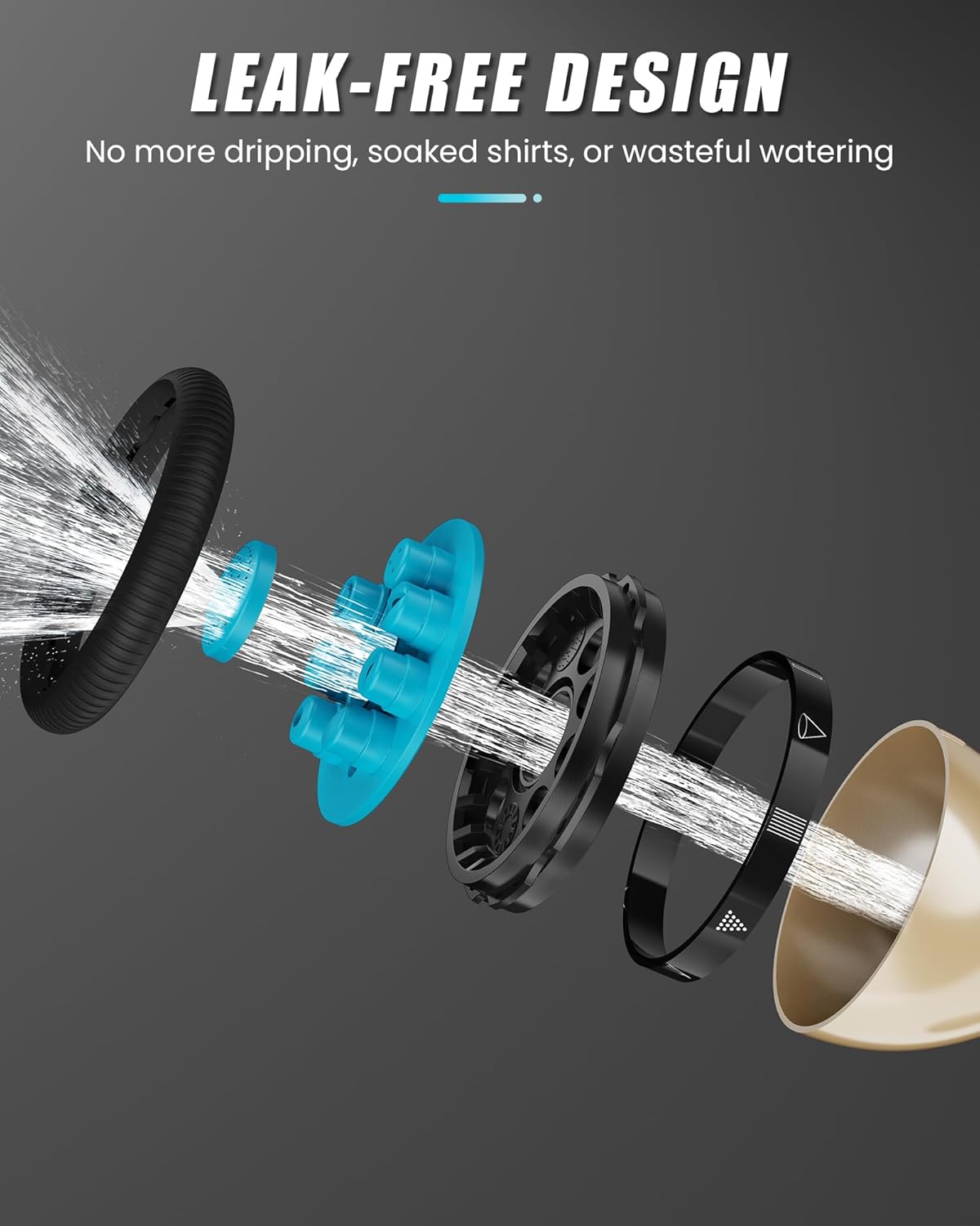 RAINPOINT Garden Hose Nozzle, Hose Sprayer Nozzle with 9 Spray Patterns, High Pressure Water Hose Nozzle Heavy Duty Metal Hand Sprayer, Watering Plants and Lawn, Car Washing, Pet Showering,Blue