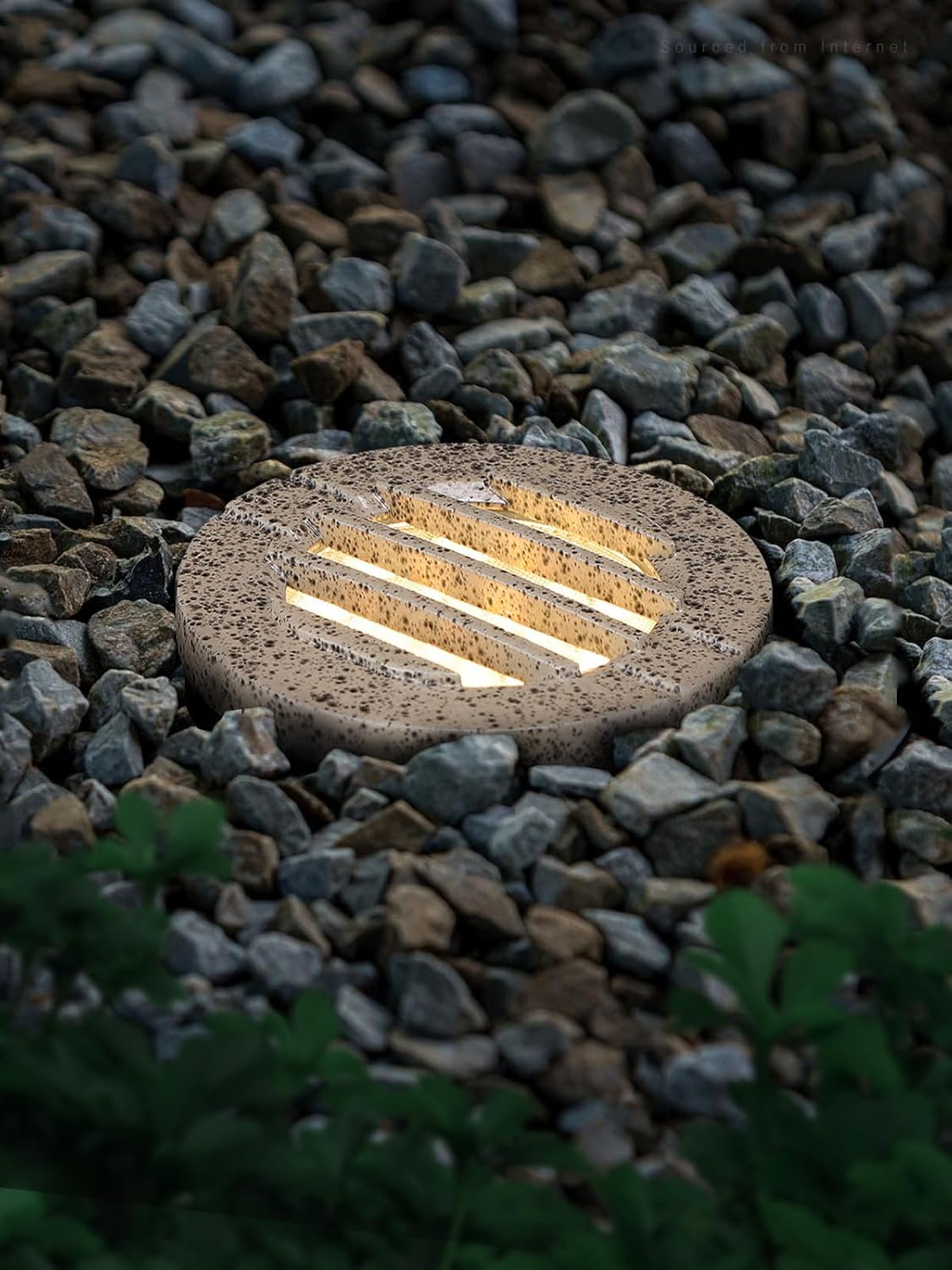 LEONLITE Dia. 4 Inch Well Lights Landscape LED In Ground, Grated Top, 3000K Warm White, 12-24V AC/DC CRI90 Low Voltage Garden Landscaping, Rock Color Aluminum Housing, Pack of 6