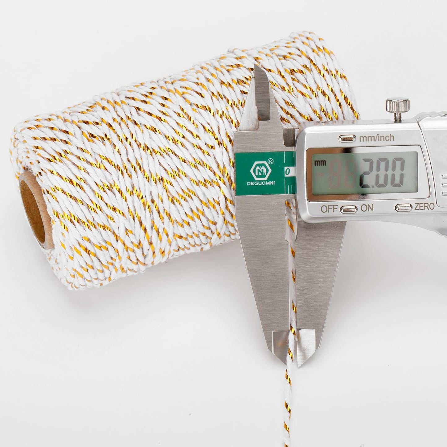 328 Feet Cotton Bakers Twine, Gold Metallic Wedding & Holiday Twine