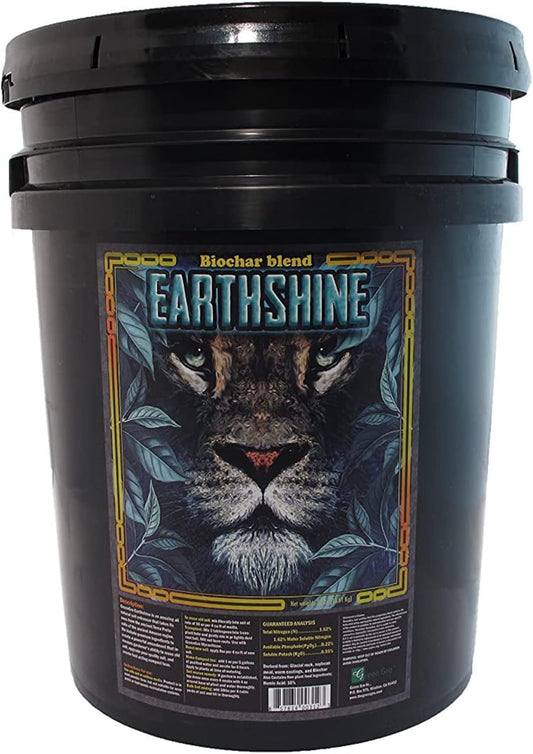 GreenGro Earthshine - Biochar & Humic Acid Blend/Activated Charcoal/Sequesters Carbon/Organic Soil Booster, Top Soil, Plant Food/Compost Tea/Derived from Worm Castings / 30 lb.
