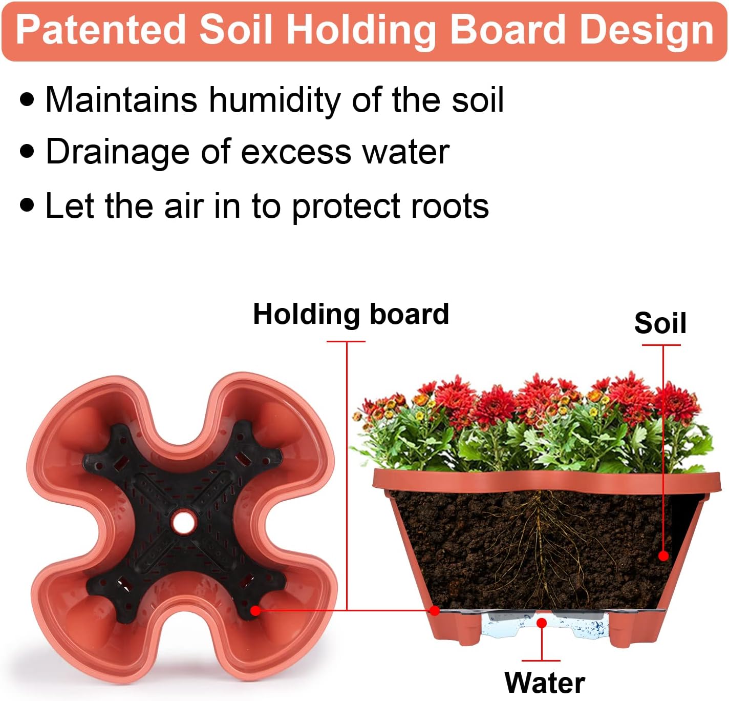 Vertical Planter 3 Tier Stackable Planters Garden Planters Strawberry Herb Flower and Vegetable Planter Indoor Outdoor Gardening Pots with Removable Wheels and Tools 2-Pack