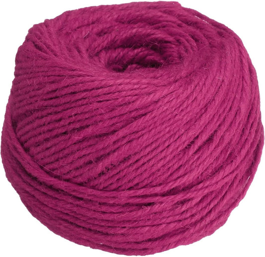 uxcell 328 Feet Natural Jute Twine String,3mm Thin Garden Twine Rope Colored Plant String Cord for DIY Art Crafts Gift Wrapping Decoration Packing Gardening Plant Hanger,Rose Red