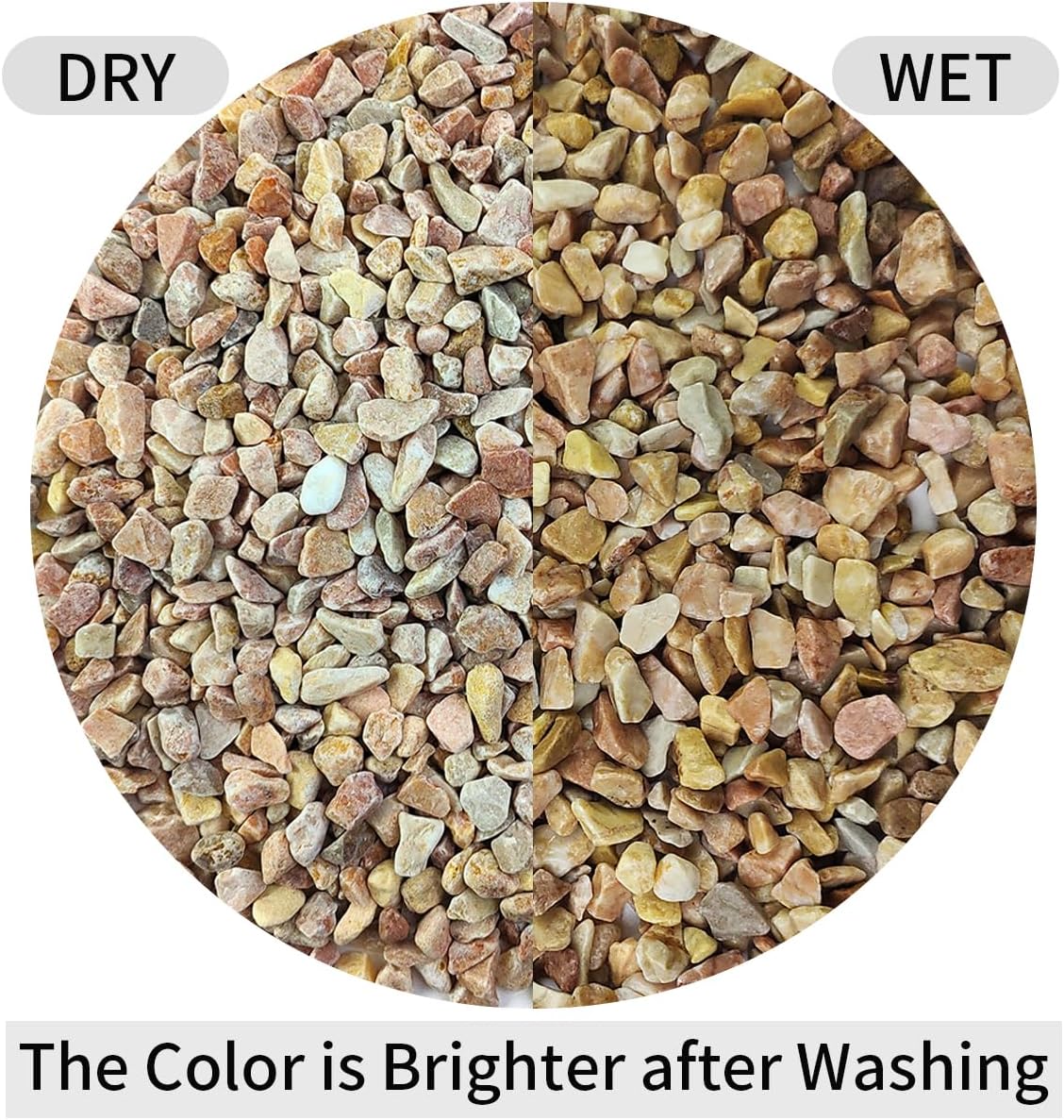 2 lbs Pea Gravel - 3/8 Inch Small Pebbles Rocks for Indoor Plants, Succulents, Cactus, Fish Tank, Terrarium, Landscaping and Decorative Stones(32 oz, 6-9 mm)