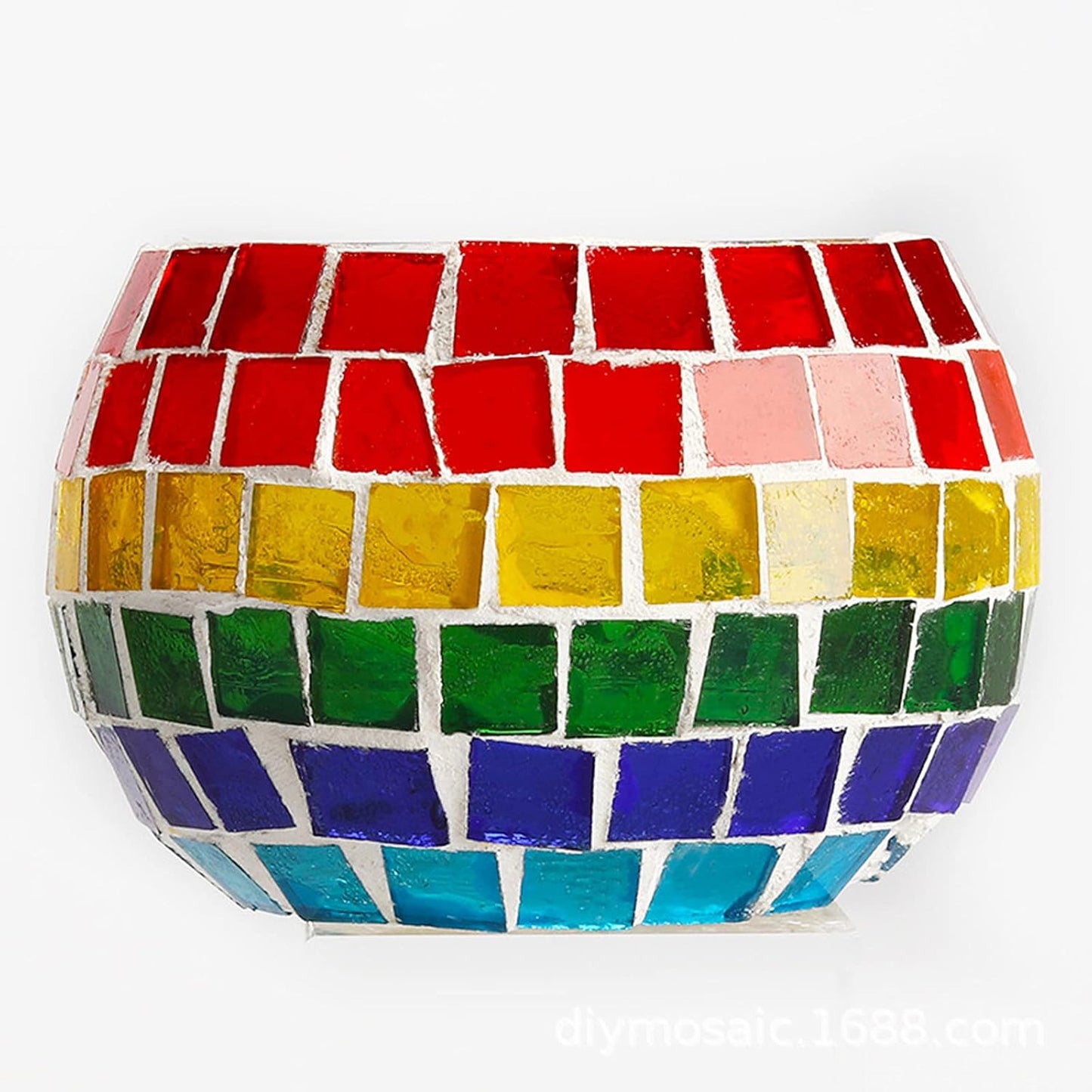 Mosaic Tiles 270 Pieces / 200 g Pack of Colored Mica Glass Mosaic Tile Supplies for Home Decoration, DIY Crafts, Plates, Picture Frames, Flowerpots – 1x1 cm Square Tiles (Sky)