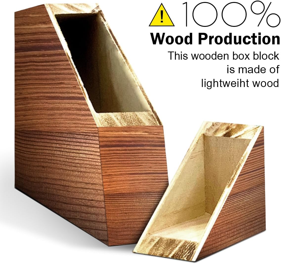 Help Yourself Brown Wood Block Sign Desk Decor,Rustic Wooden Box Plaque Sign for Home Bedroom Farmhouse Shelf Table Decor