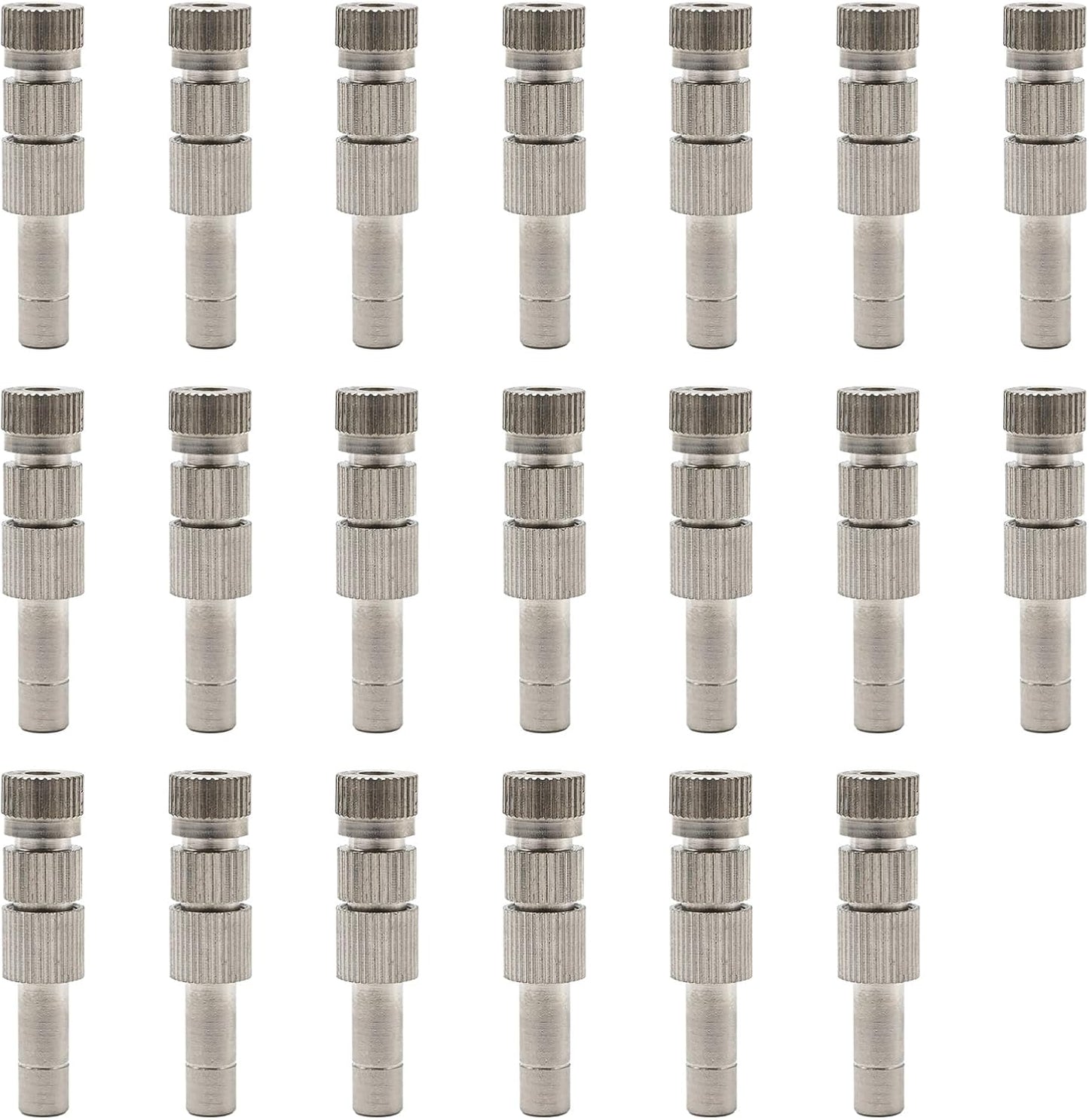 20pcs 6mm Brass Mister Nozzles with Filter, 0.016"/0.4mm Orifice Misting Nozzles for Outdoor Cooling System, Landscaping, Air Humidification, Greenhouse Irrigation