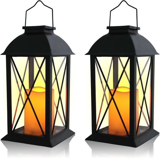 Afirst Solar Lantern Outdoor, 2 Pack Hanging Decorative Outdoor Lights Waterproof Umbrella Lights for Patio Garden, Table,Party Decor
