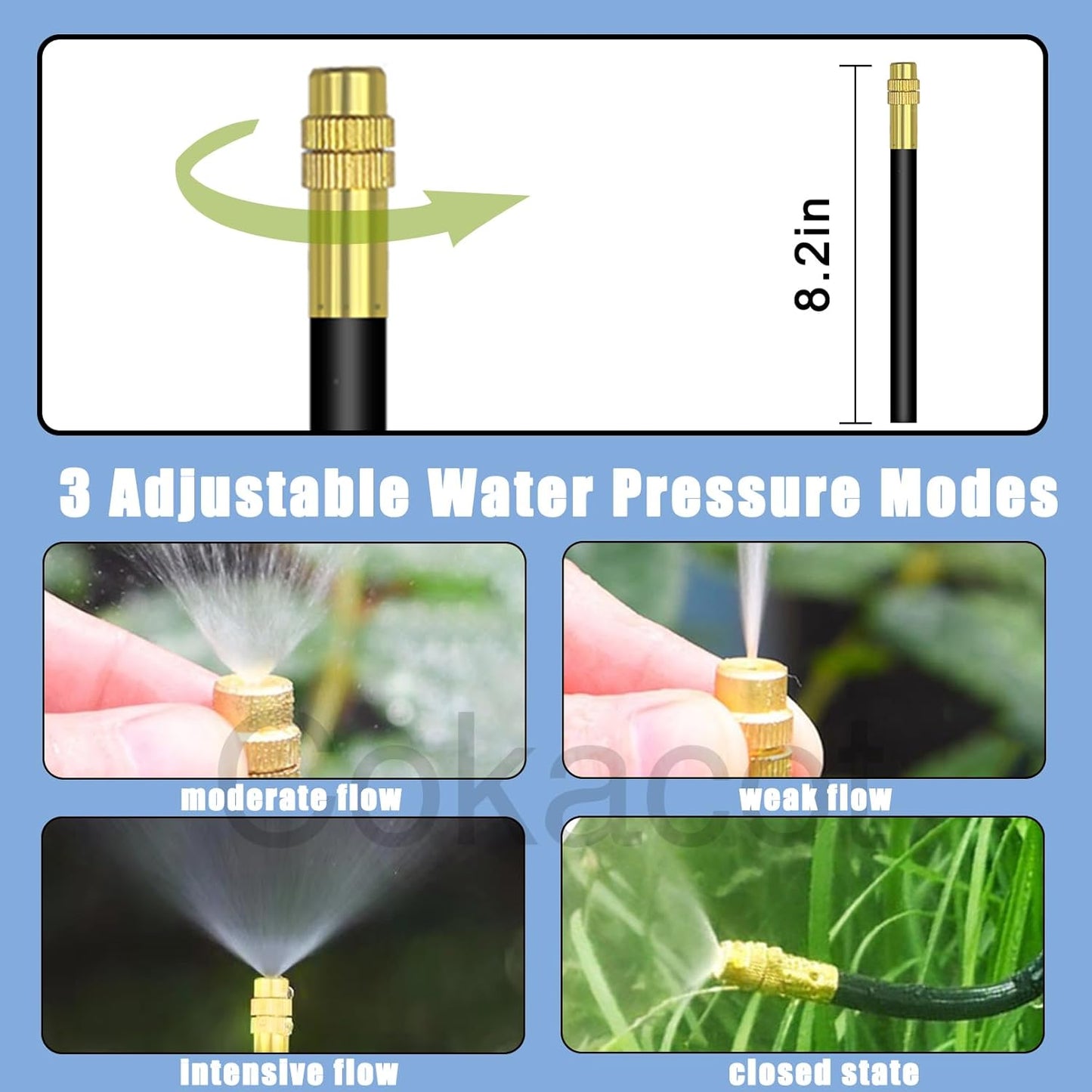 49.21Ft Drip Irrigation System, 360° Bendable Drip Irrigation Kit Automatic Irrigation System for Garden, Adjustable Garden Watering Misting System for Greenhouse, Yard, Lawn, Plant