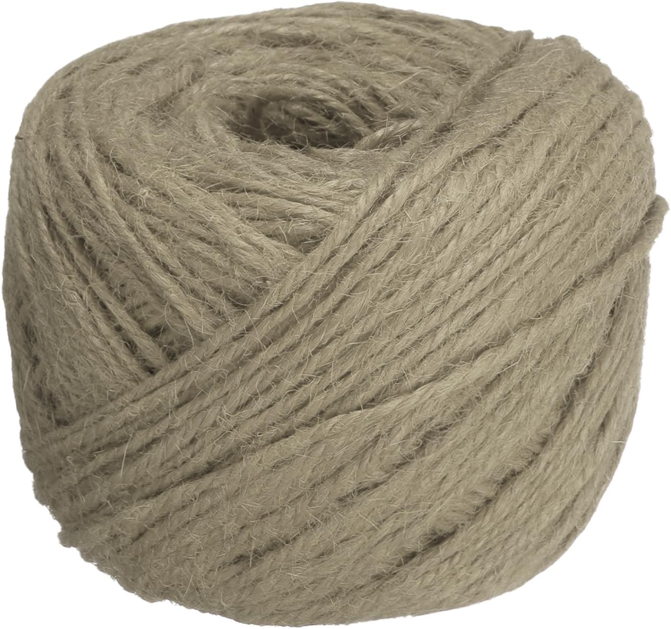 uxcell 328 Feet Natural Jute Twine String,2mm Thin Garden Twine Rope Colored Plant String Cord for DIY Art Crafts Gift Wrapping Decoration Packing Gardening Plant Hanger,Beige