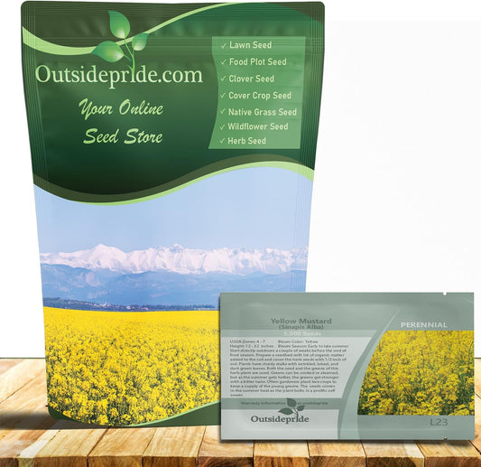 Outsidepride Yellow Mustard Seeds - 5000 Pcs Nutrient-Rich, Flavorful Annual Microgreen Seeds for Planting, Easy-to-Grow, Ideal for Indoor & Outdoor Cultivation, Soil & Hydroponic Systems