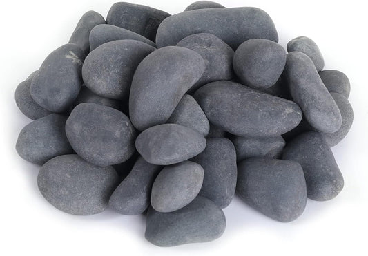 11LB Stone Pebbles River Rocks, 100% Natural Hand-Picked Premium Decorative Pebbles, Ideal for Garden Landscaping, Home Decor, Aquariums, Painting, Crafting and Gifts, Onyx Black