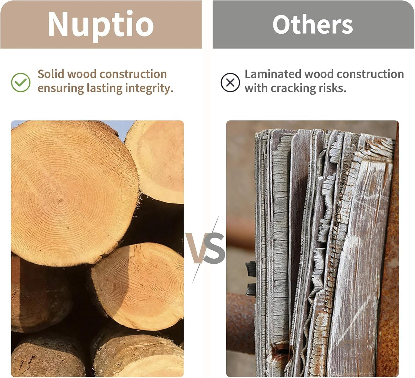 NUPTIO Wooden Box Centerpiece for Table: 2 Pcs 11.8" Long Wood Rectangle Planters - Farmhouse Flower Vase for Fall Wedding Dining Living Room Window Mantel Table Decor