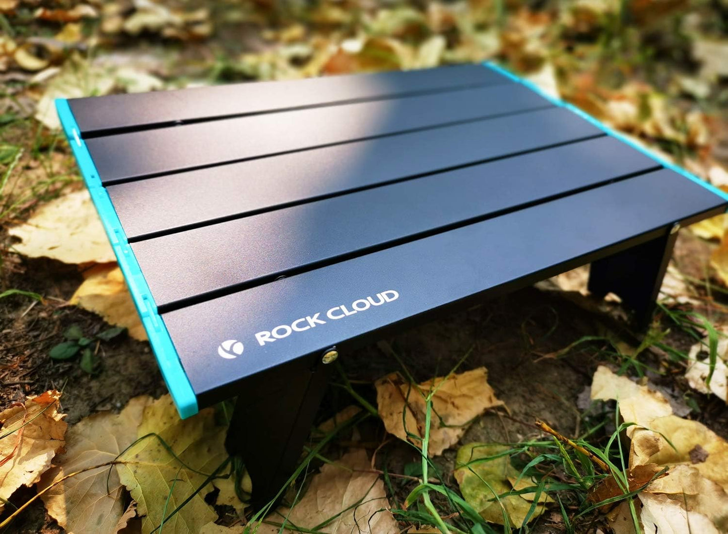 ROCK CLOUD Folding Beach Table Aluminum Portable Camping Table Ultralight, Black